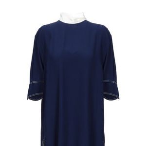 Marni, silk/satin trim Blue blouse